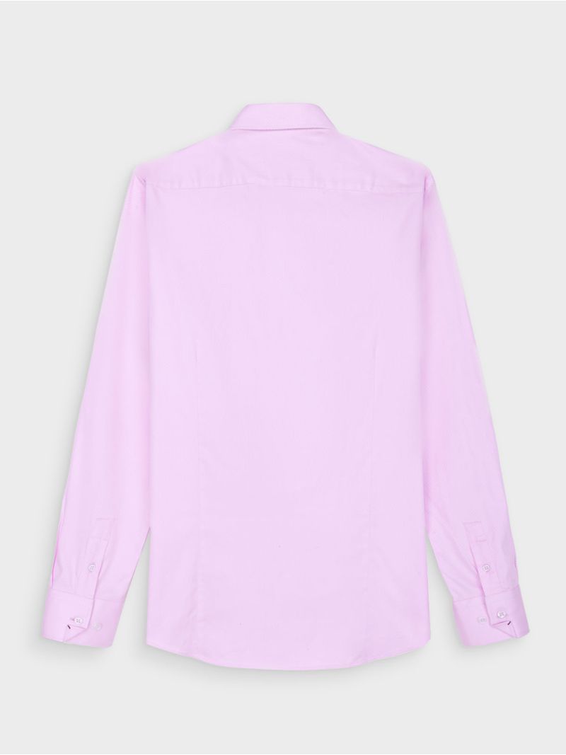Camisa Unicolor Silueta Slim Fit para Hombre 45658