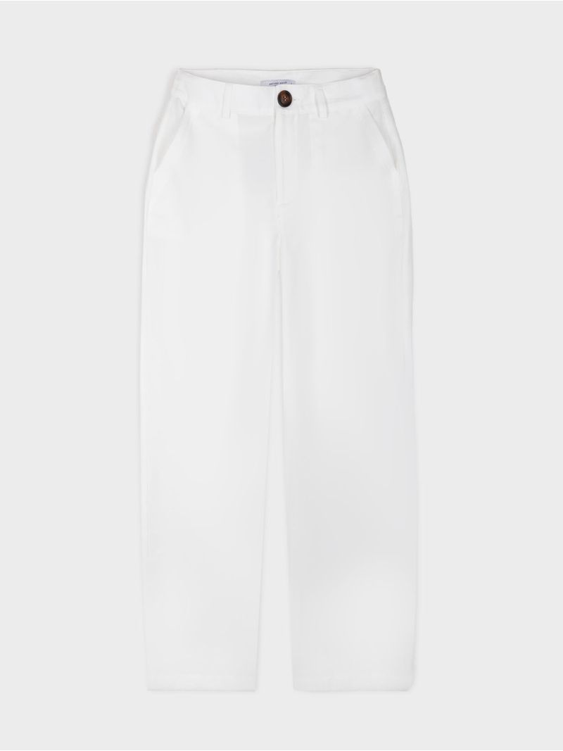 Pantalón Unicolor Silueta Recta para Mujer 38245