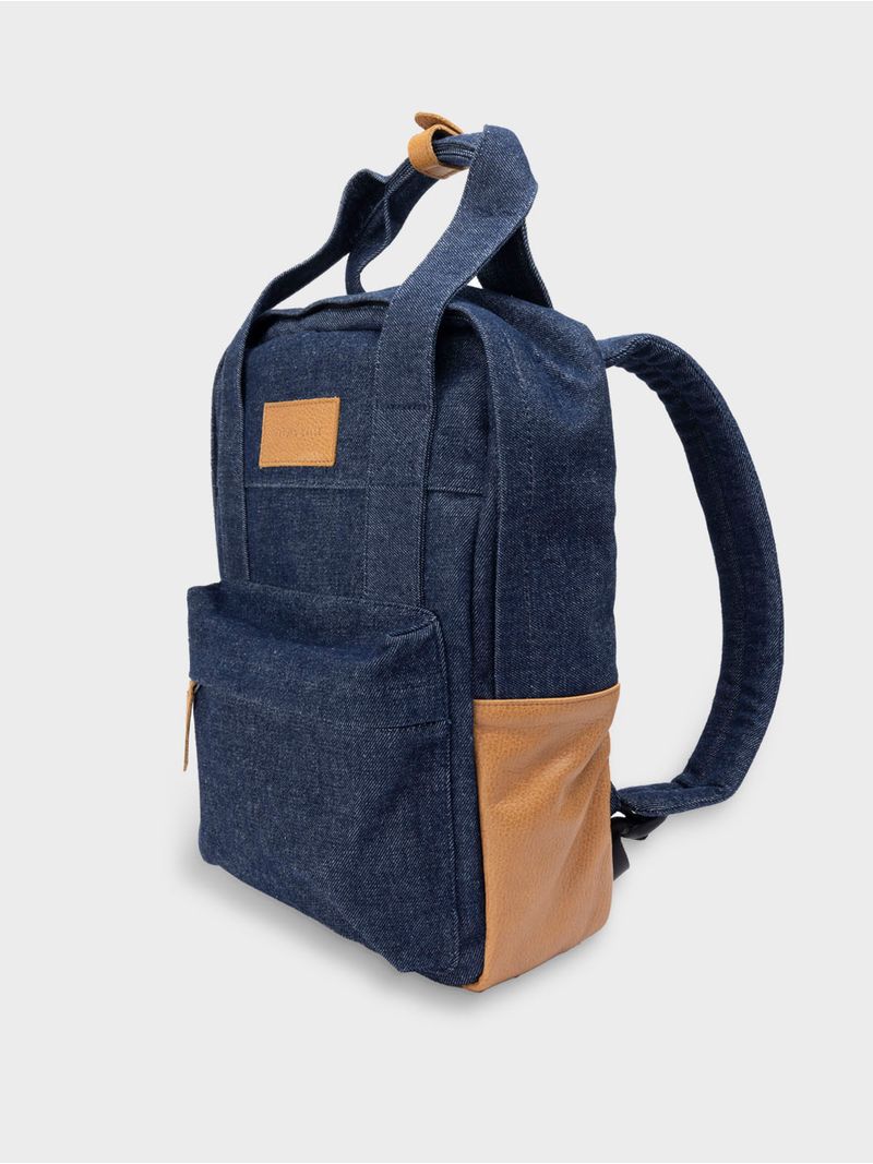 Morral Casual en Denim y Cuero para Hombre 38575