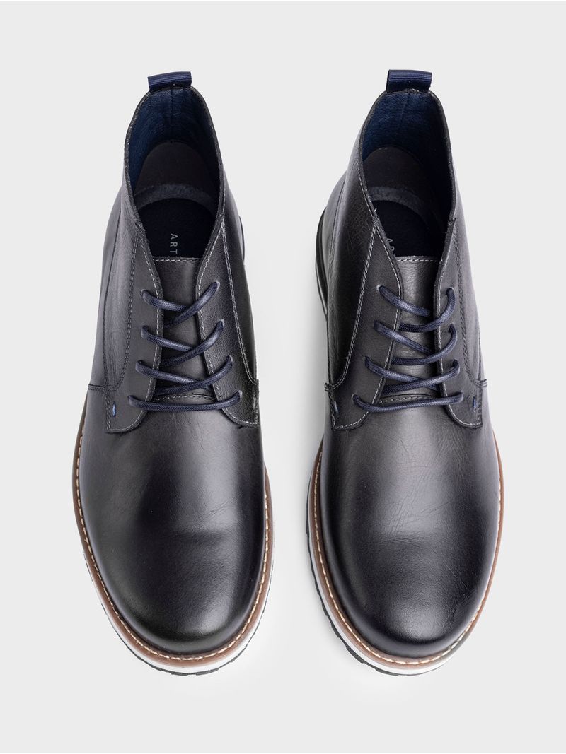 Bota Casual Deportiva con Suela en Contraste y Vintage 36498