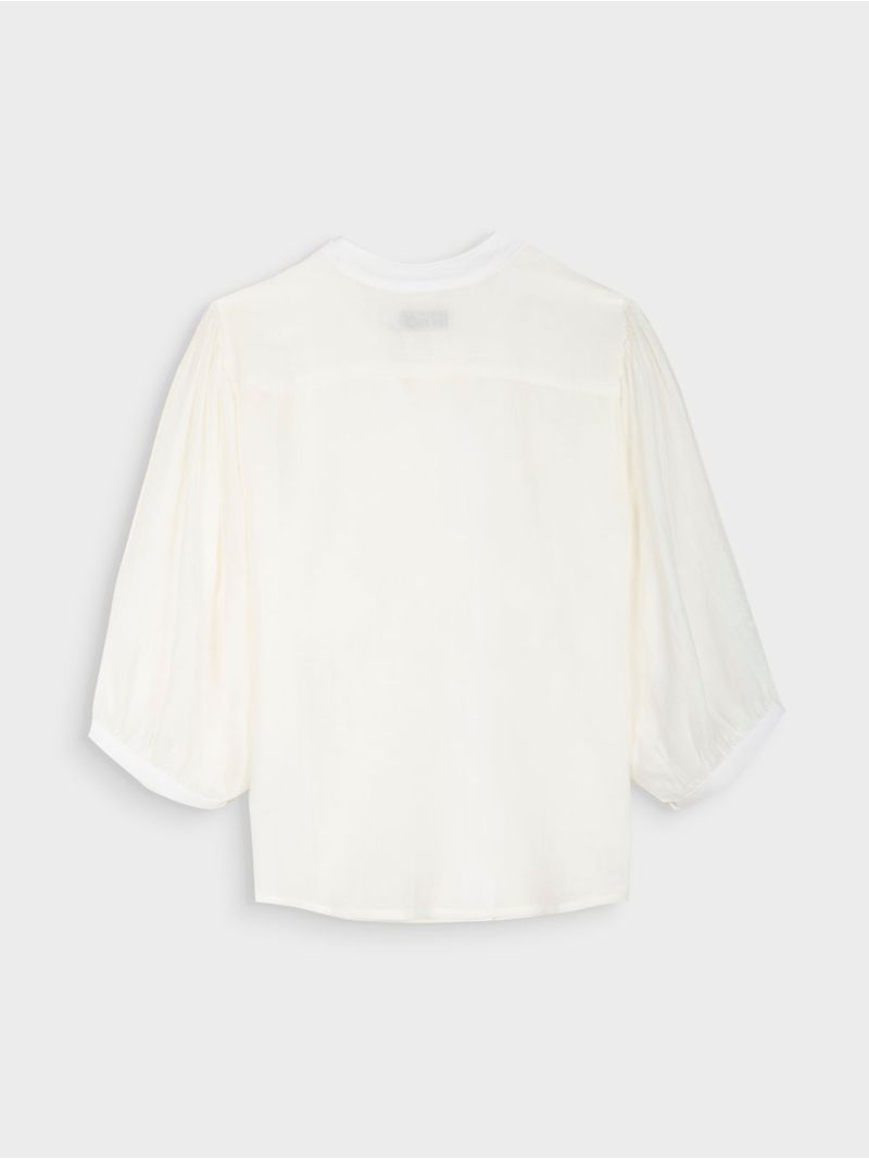 Blusa Unicolor con Botones para Mujer 41501