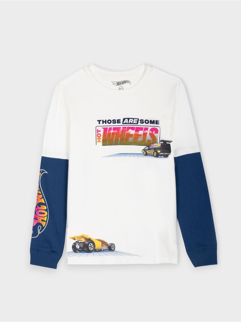 Camiseta Manga Larga de Hot Wheels para Niño 15099