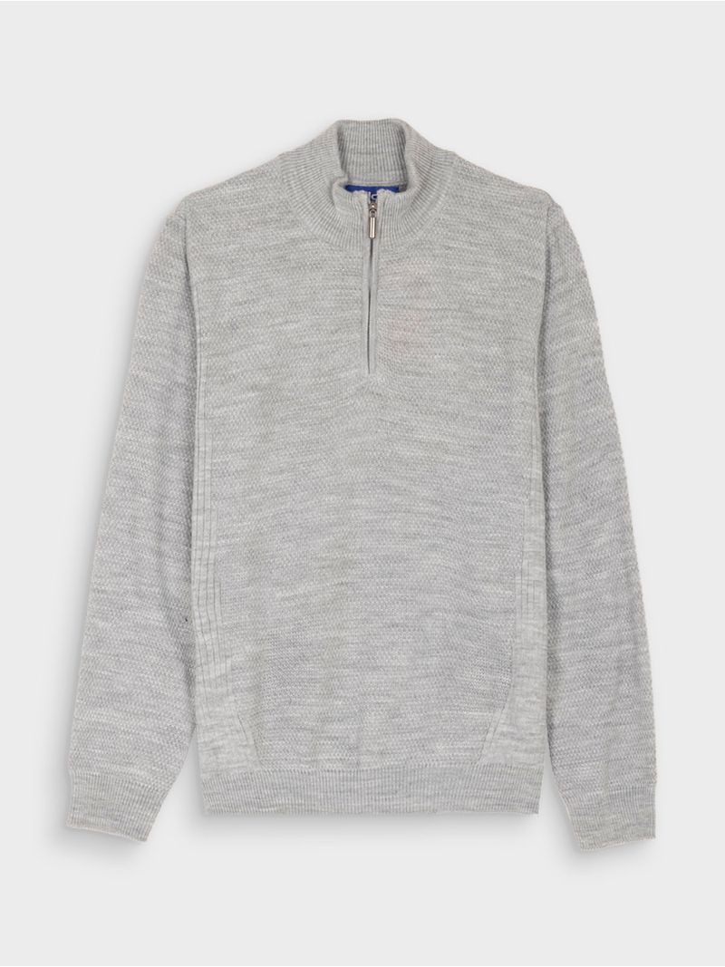 Suéter Cuello Camisero Textura para Hombre 12649