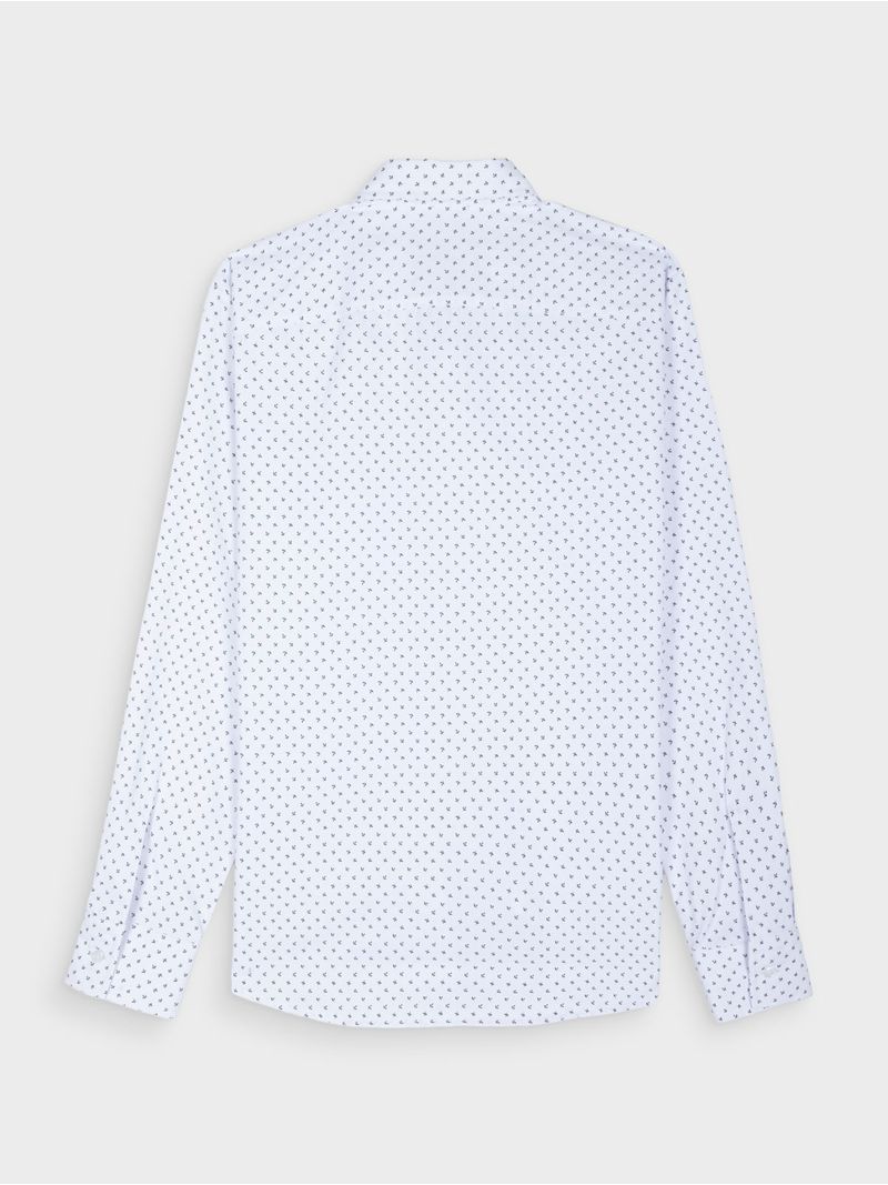 Camisa Estampada Manga Larga para Hombre 13114