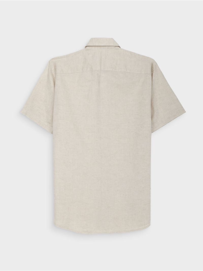 Camisa Semi Slim Fit en Algodón Y Lino para Hombre 44953
