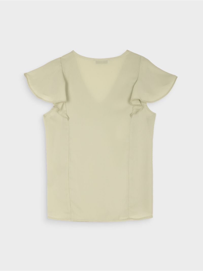 Blusa Cuello V Unicolor para Mujer 42425