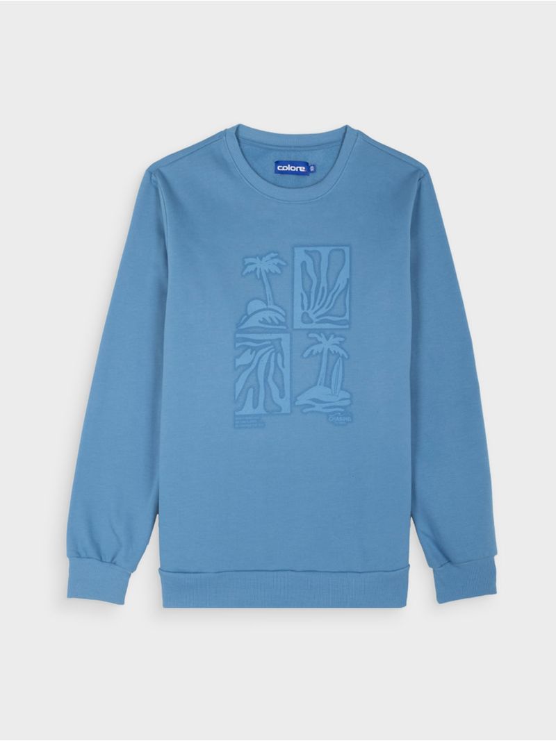 Buzo Cerrado con Estampado para Hombre 13540