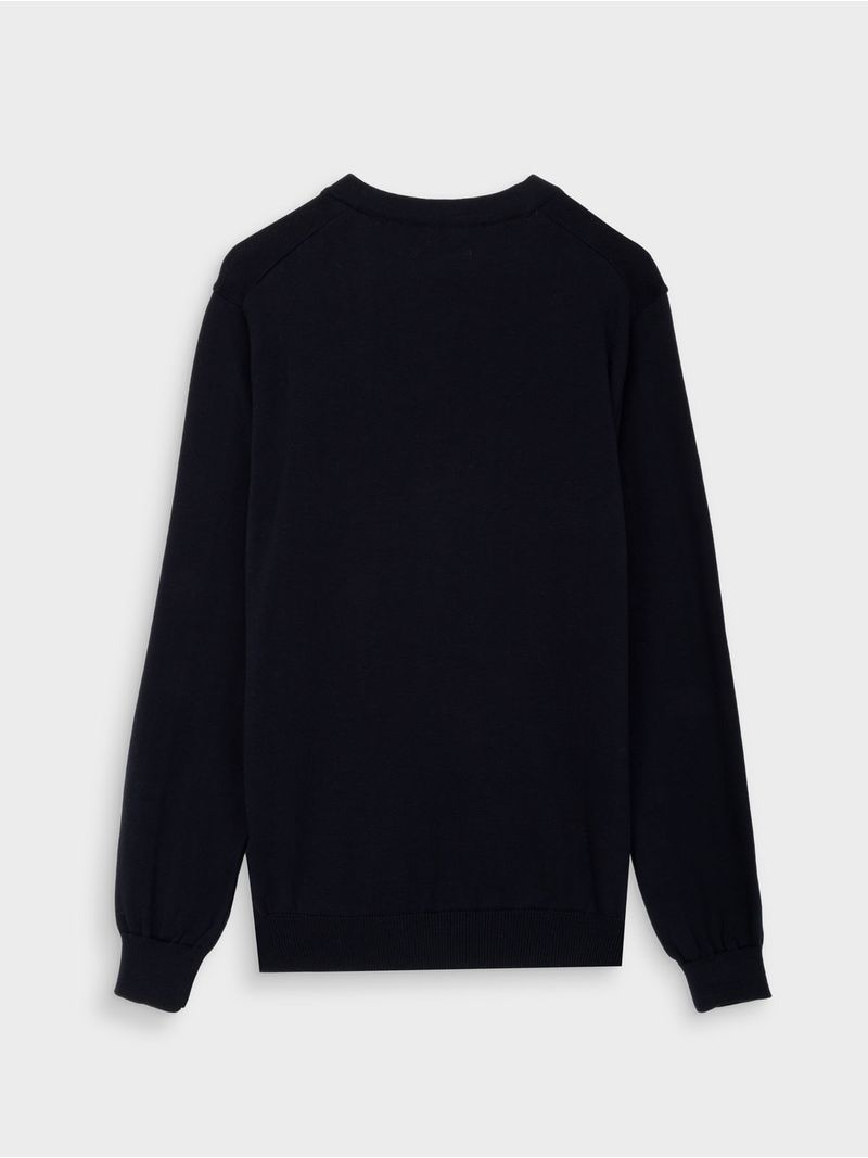 Suéter en Algodón con Cuello Abierto para Hombre 44239