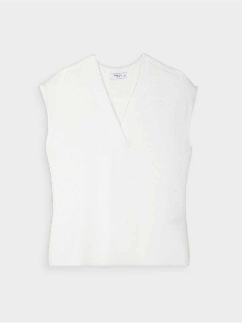 Blusa Cuello V Unicolor para Mujer 41499