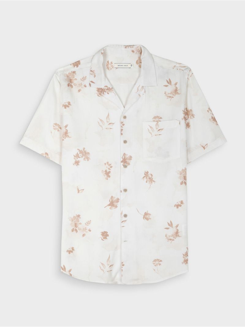 Camisa Estampada Manga Corta para Hombre 42571