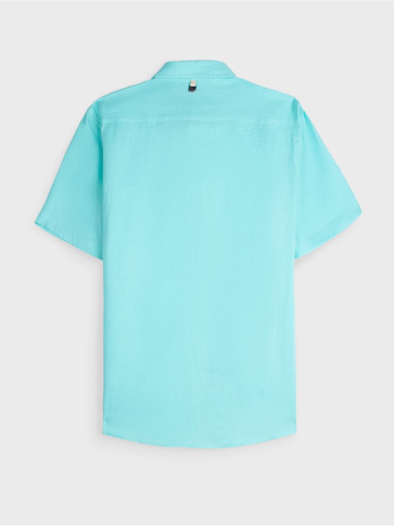 Camisa Manga Corta Unicolor para Hombre 03025