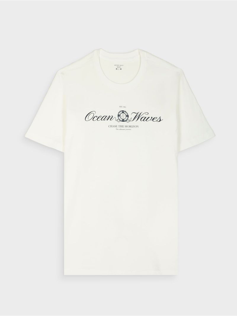 Camiseta Estampada Regular Fit para Hombre 45504