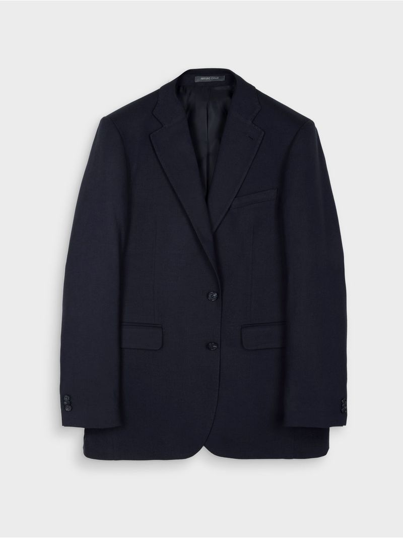 Blazer Semi Slim Fit con Mezcla de Lino y Viscosa 45165