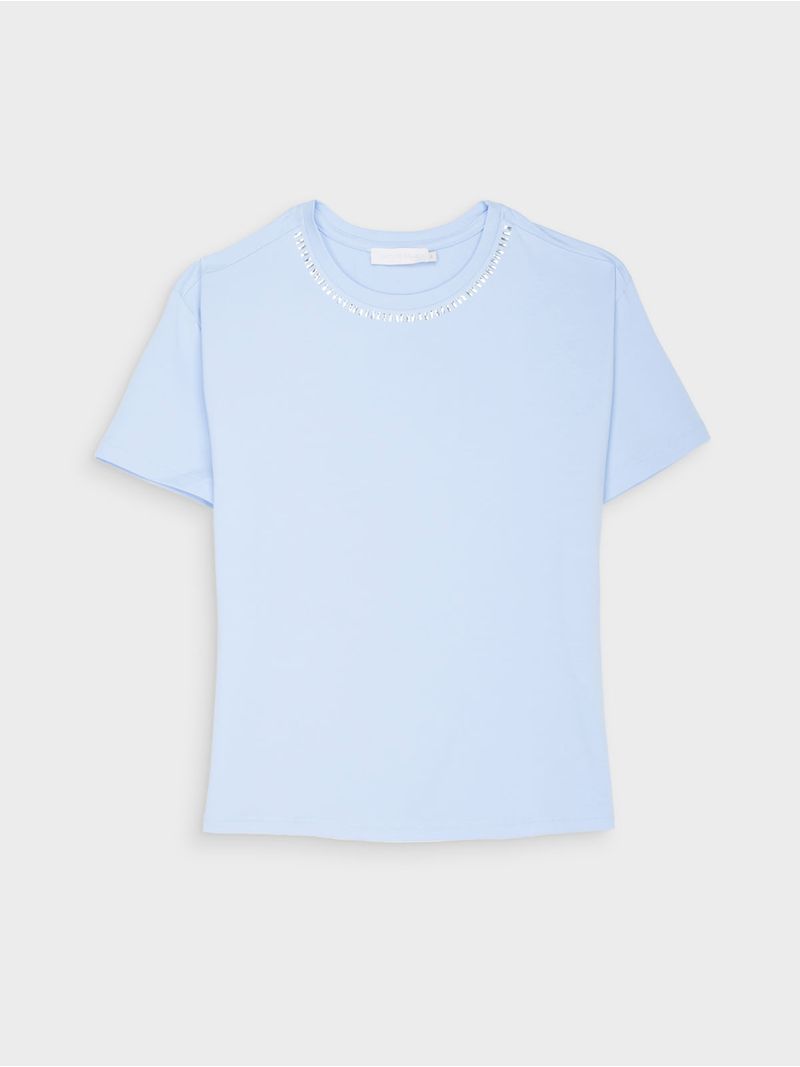 Camisa con Tejido de Punto Y Algodón para Mujer 45226