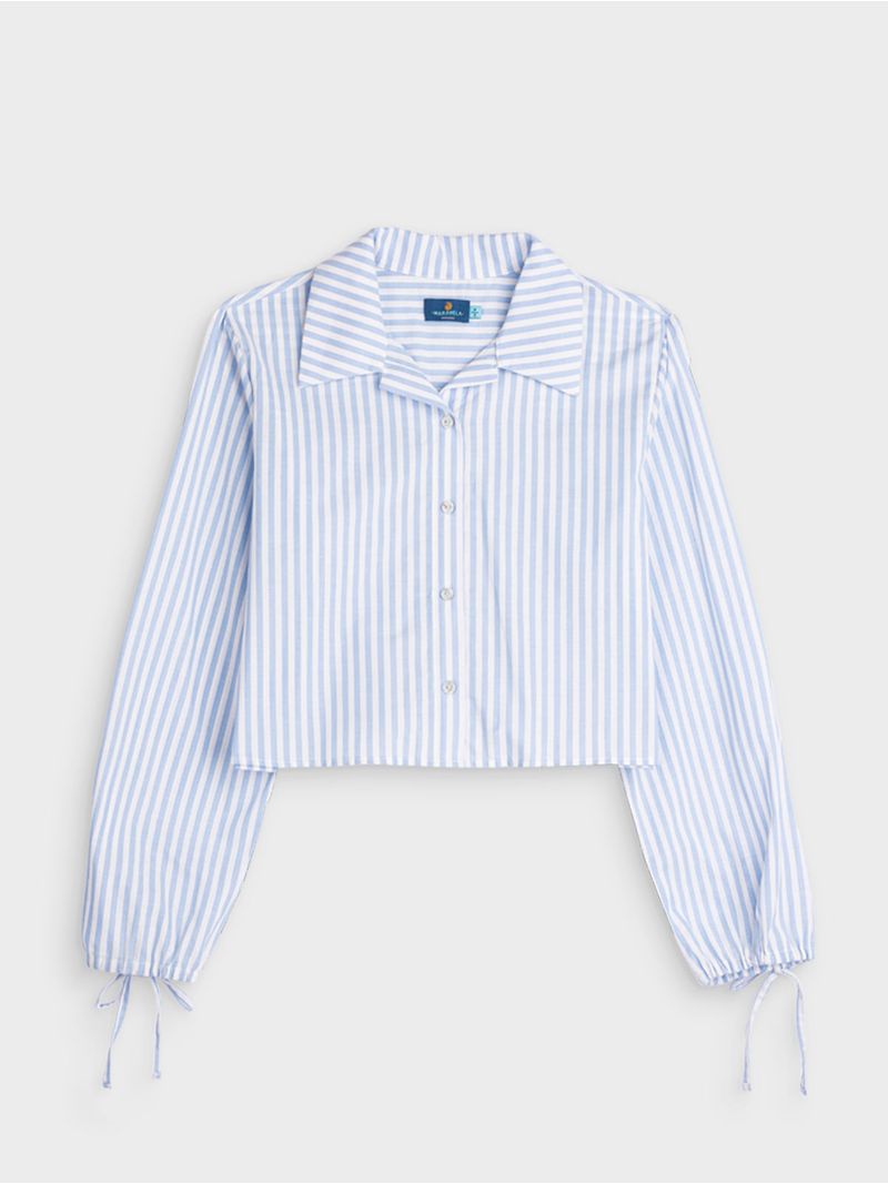 Camisa Manga Larga A Rayas para Mujer 02940