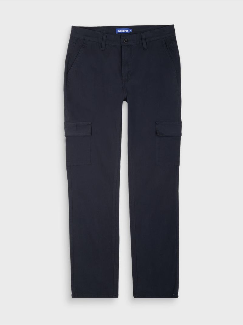 Pantalón Cargo Unicolor para Hombre 13206