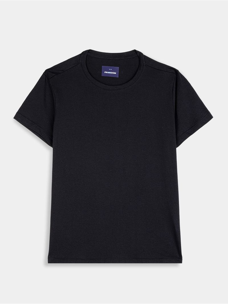 Camiseta Básica Regular Fit Unicolor para Mujer 05180