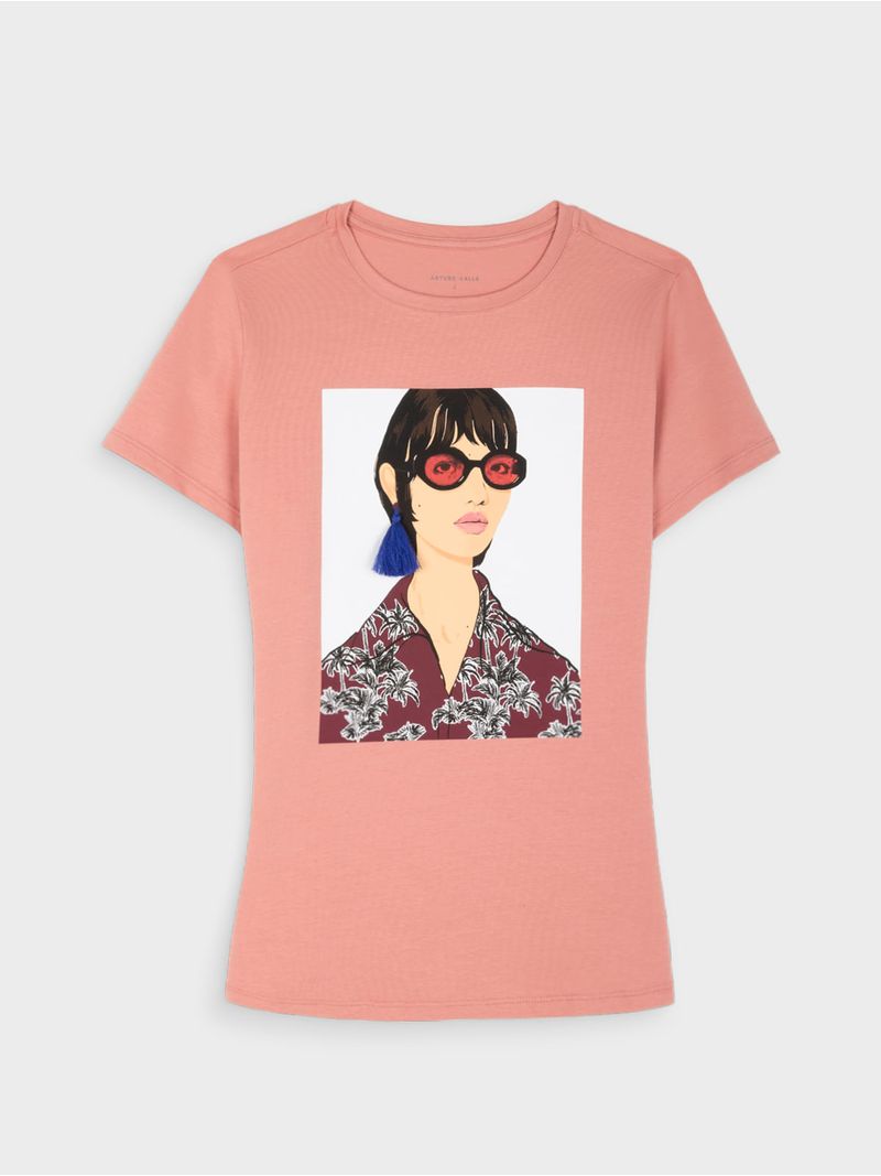 Camiseta Unicolor para Mujer 44497
