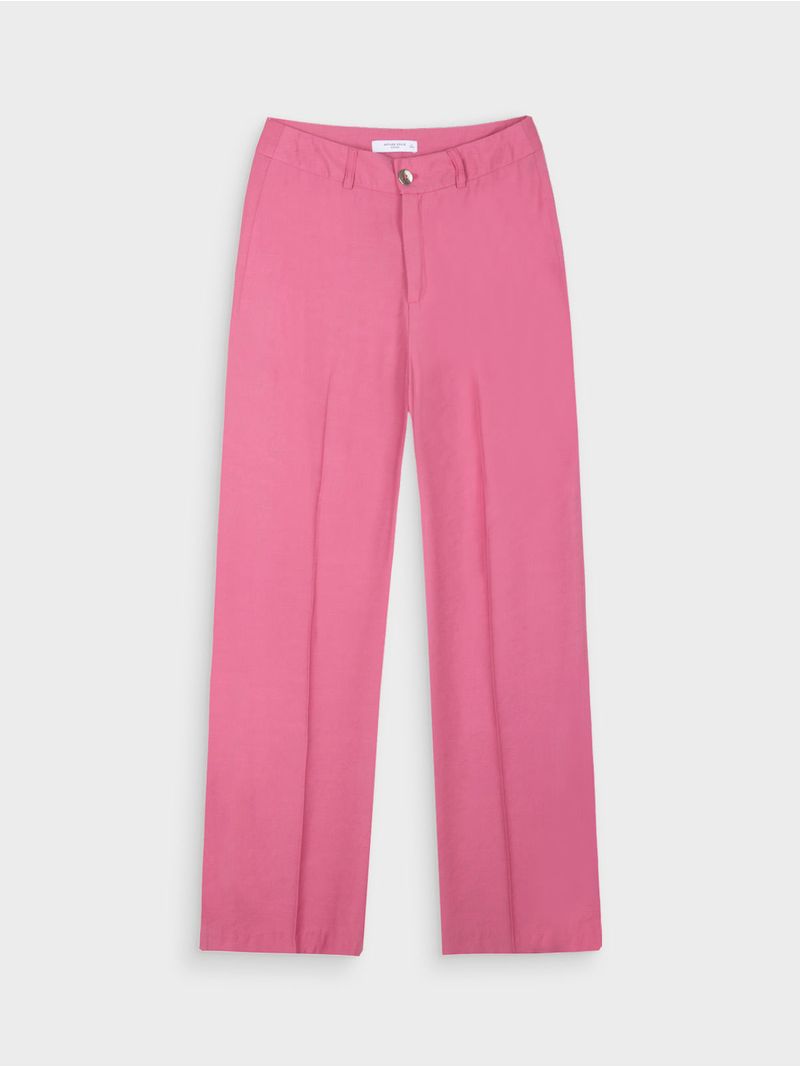 Pantalón Silueta Amplia Unicolor para Mujer 40819
