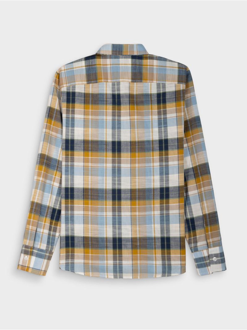 Camisa Casual de Cuadros Manga Larga para Hombre 13017