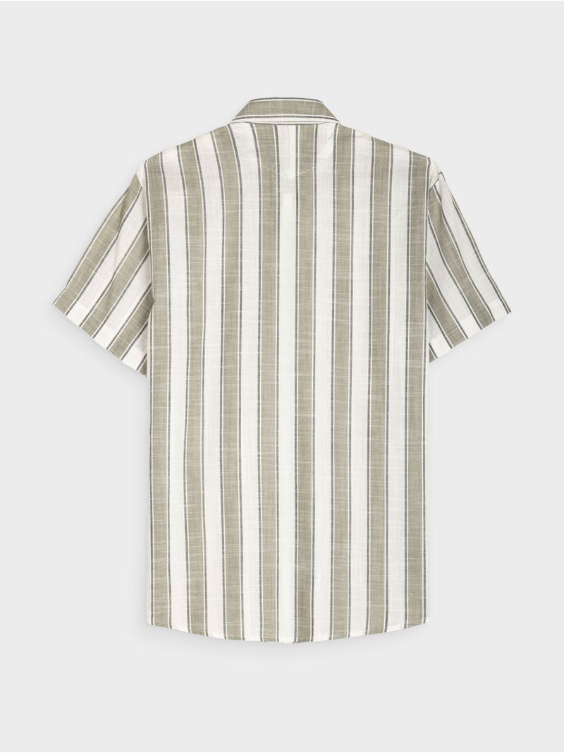 Camisa Casual de Rayas Manga Corta para Hombre 13106