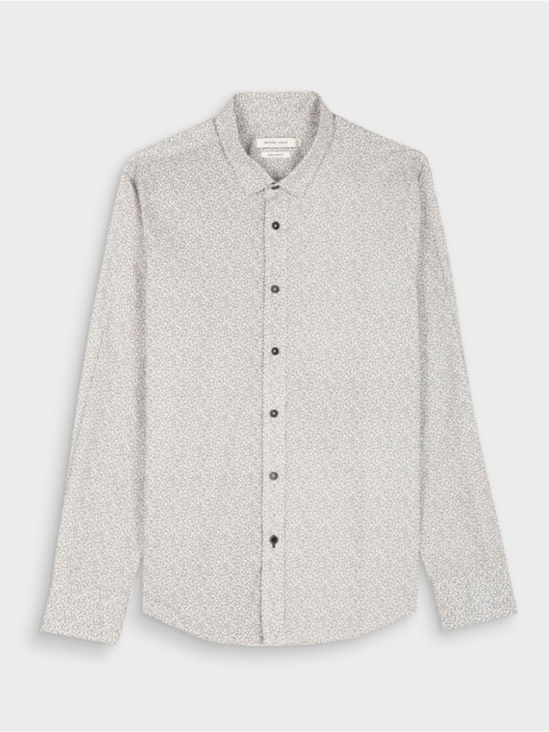 Camisa Estampada Manga Larga para Hombre 37971