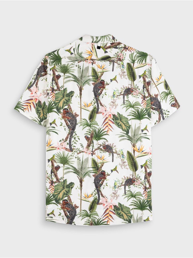 Camisa Hawaiana Estampada para Hombre 03022