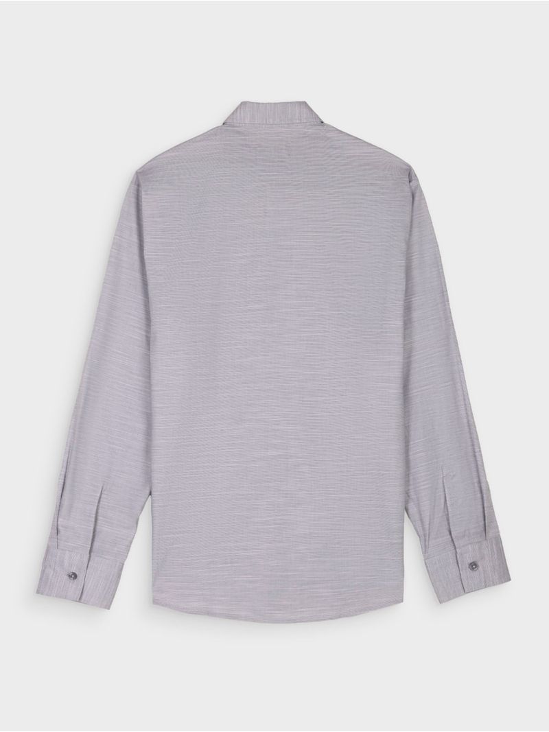 Camisa Casual Textura Manga Larga para Hombre 12966