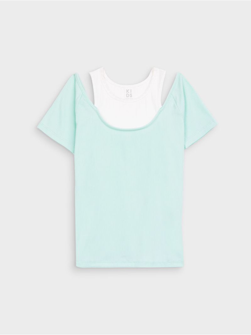 Camiseta con Detalle en El Cuello para Niña 14451