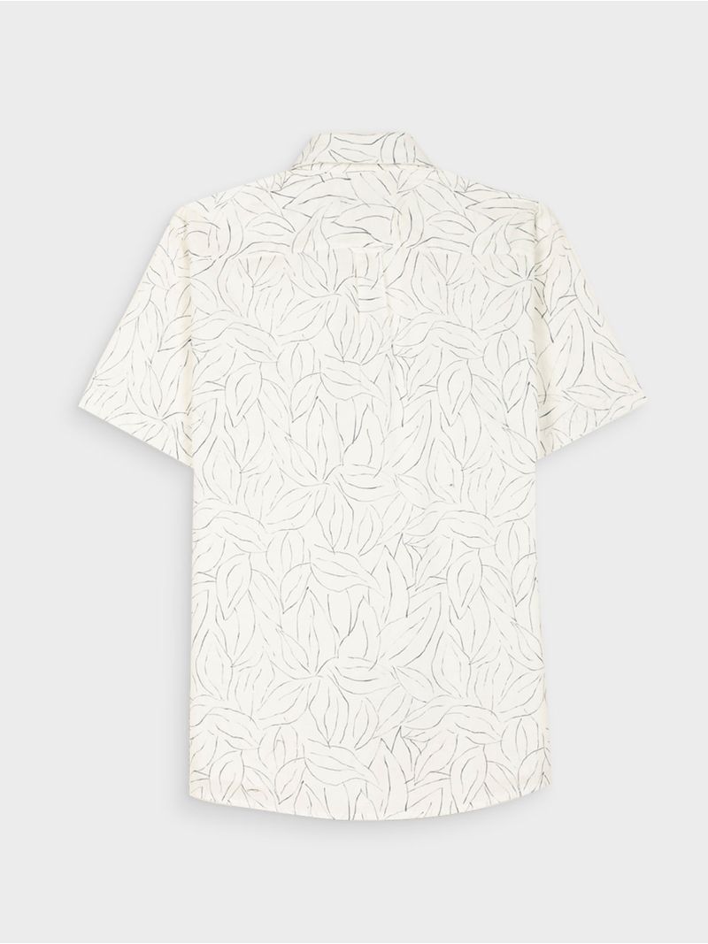 Camisa de Algodón y Lino para Hombre 42924