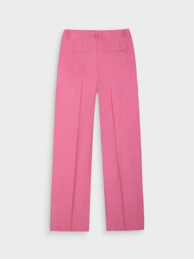 Pantalón Silueta Amplia Unicolor para Mujer 40819