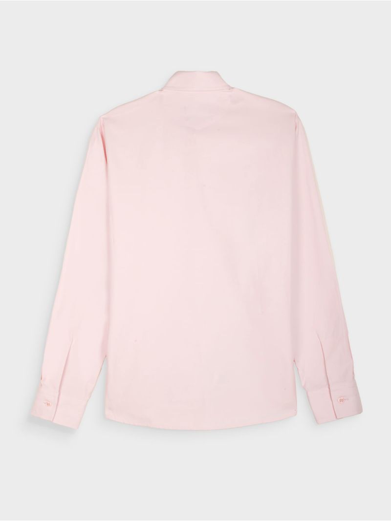 Camisa Casual Unicolor Manga Larga para Hombre 13142