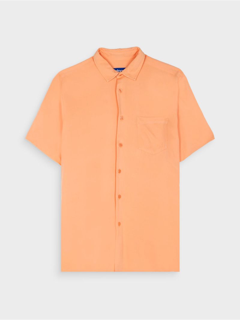 Camisa Unicolor Manga Corta para Hombre 13236