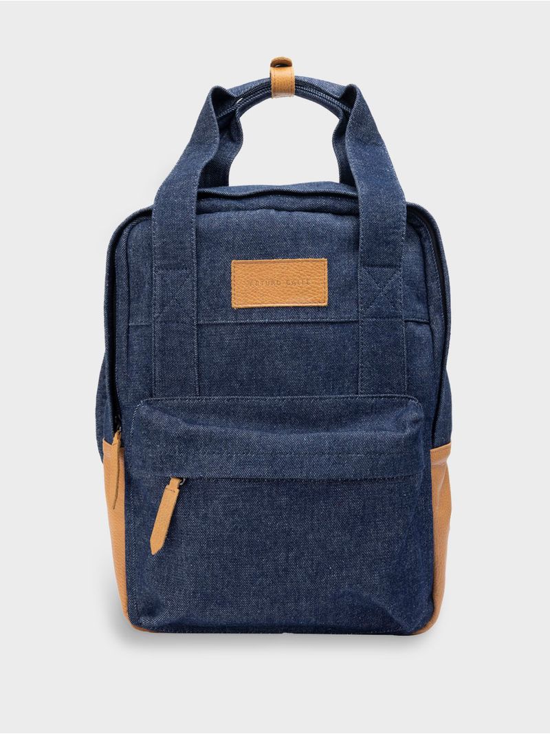 Morral Casual en Denim y Cuero para Hombre 38575