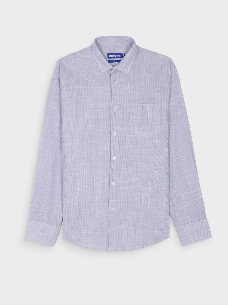 Camisa Casual de Rayas Manga Larga para Hombre 12774
