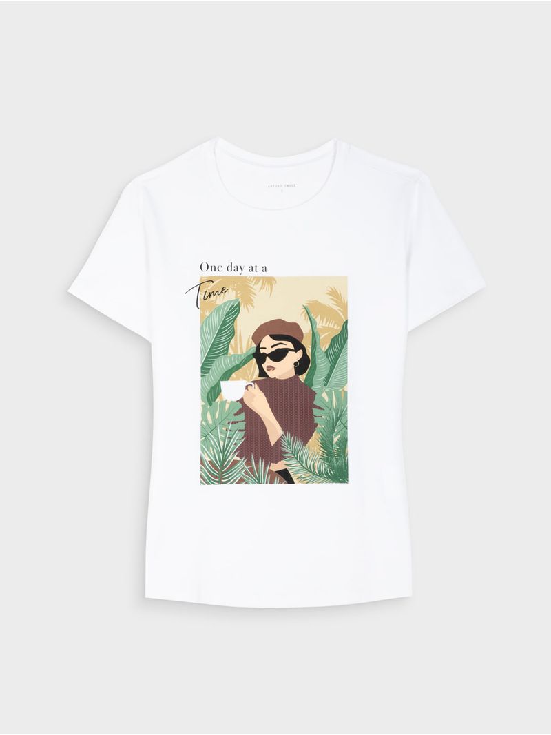 Camiseta Estampada para Mujer 46514