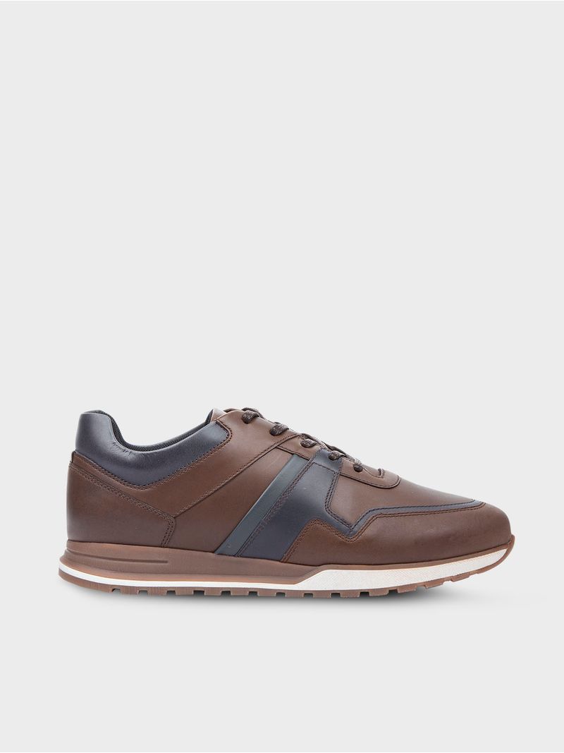 Compra Aquí Tenis de Cuero con Contraste para Hombre