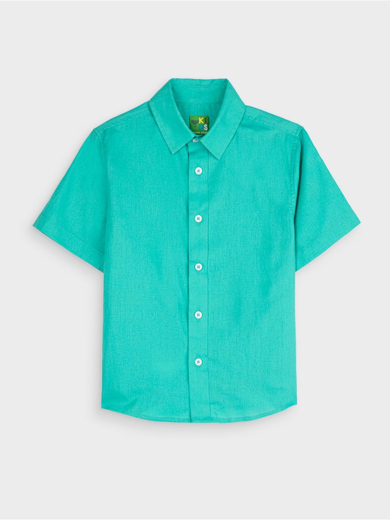 Camisa Unicolor Manga Corta para Niño 14554