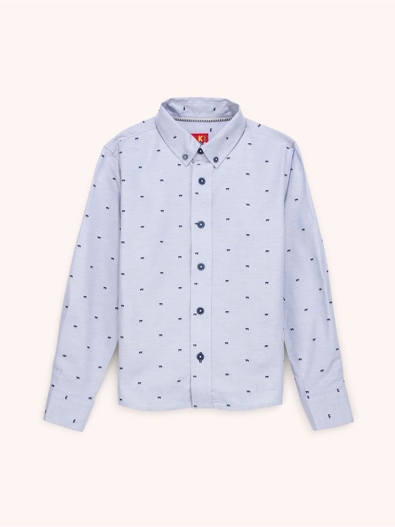 Camisa Manga Larga Estampada para Niño 13903