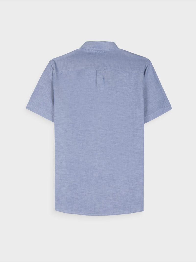 Camisa Unicolor Manga Corta para Hombre 44223