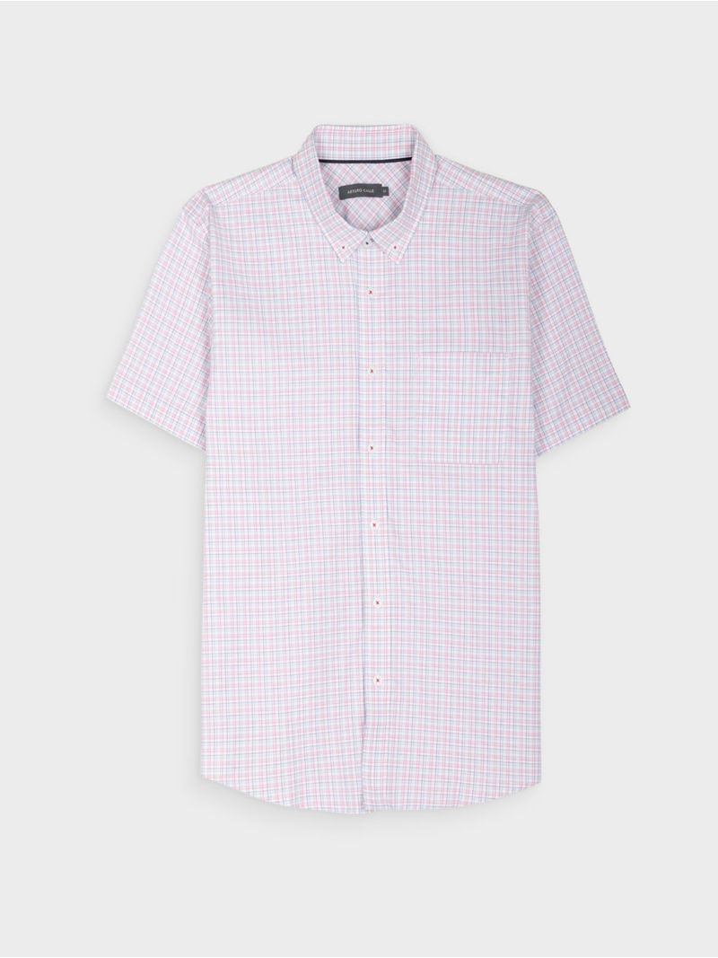 Camisa Cuadros Manga Corta para Hombre 43306