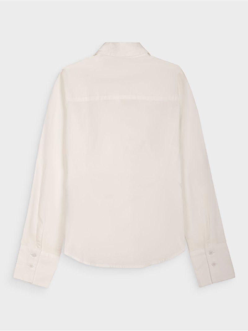 Camisa Clásica Unicolor para Mujer 40943