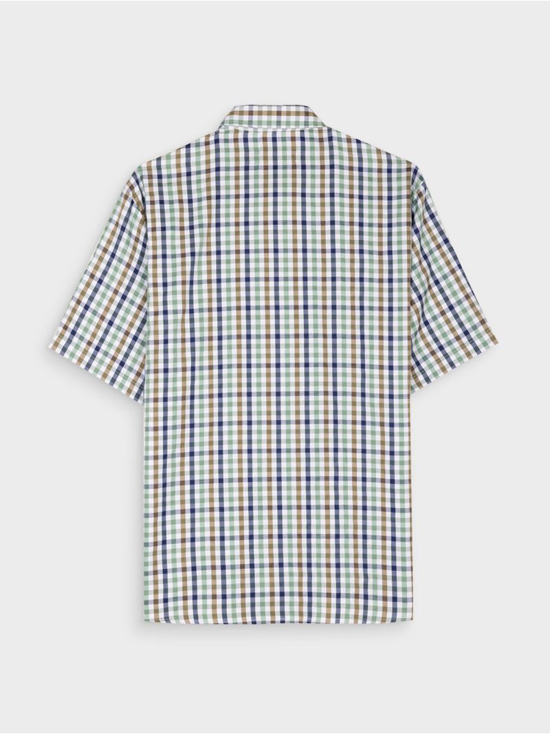 Camisa Casual Cuadros Manga Corta para Hombre 12866