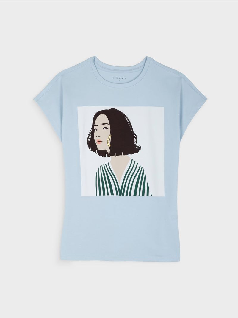 Camiseta Estampada para Mujer 44195