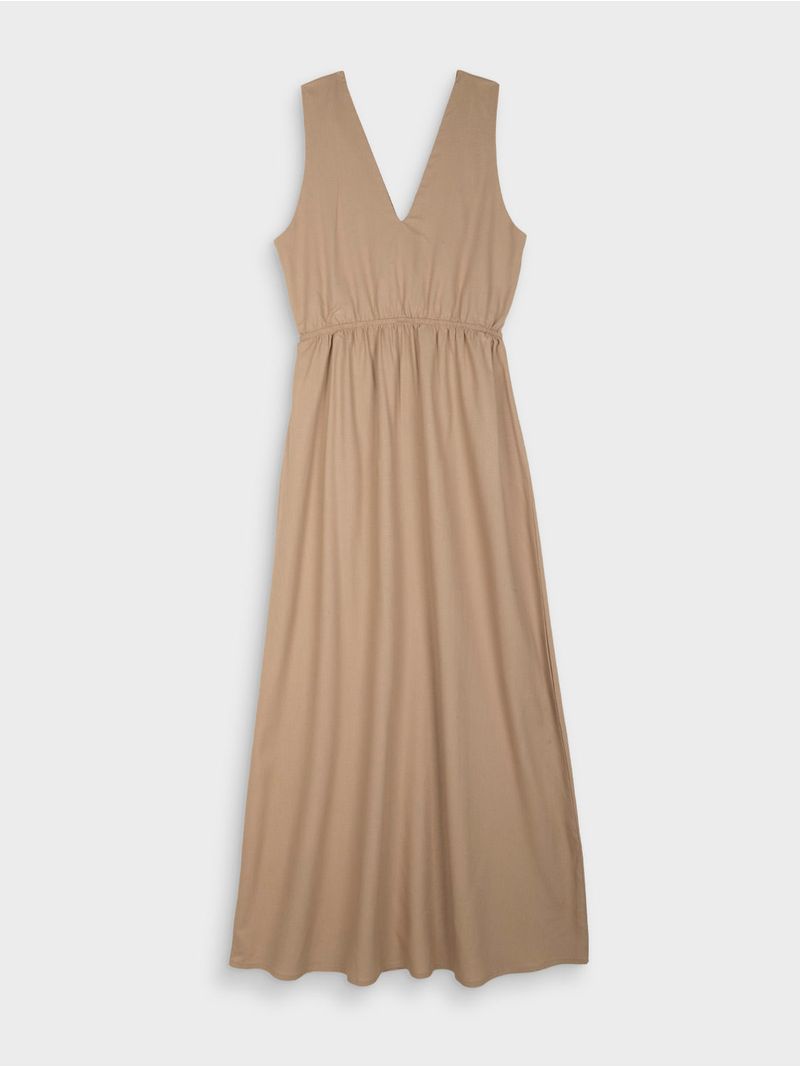 Vestido Largo Unicolor para Mujer 03282