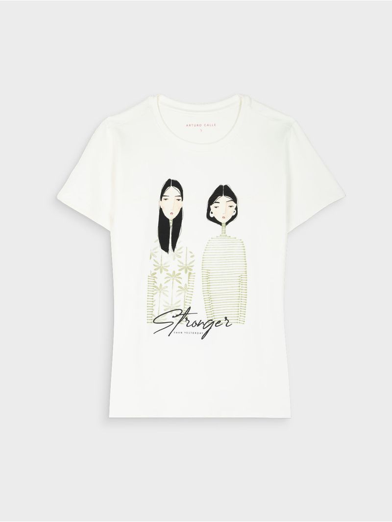 Camiseta Estampada para Mujer 44496