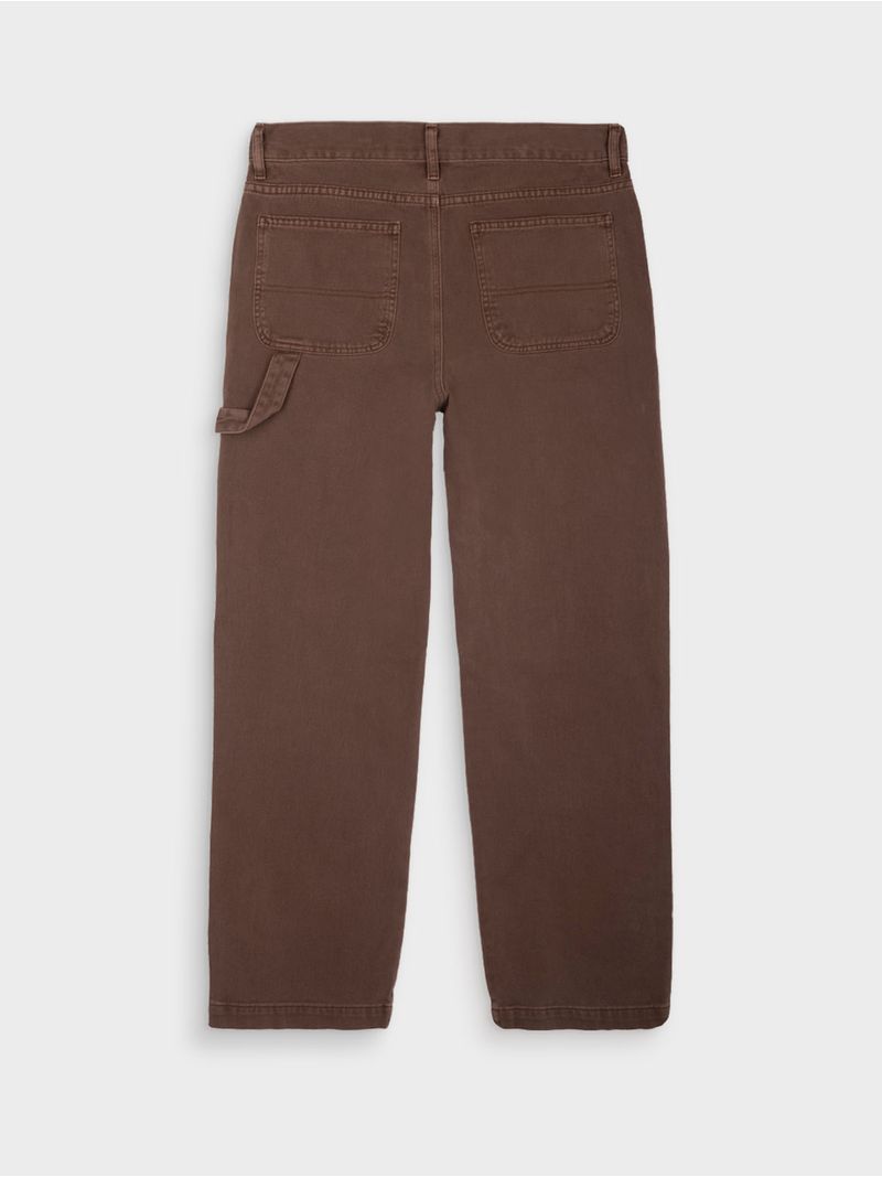 Jean Unicolor Estilo Carpintero para Hombre 05668