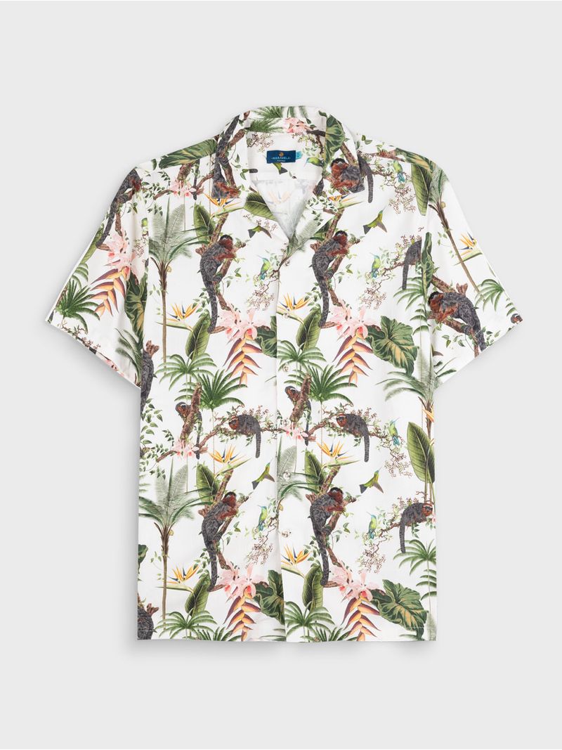 Camisa Hawaiana Estampada para Hombre 03022