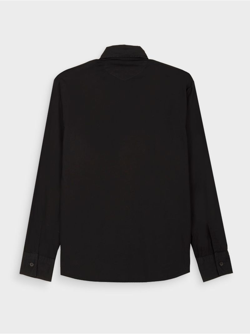 Camisa Casual Unicolor de Algodón para Hombre 13210