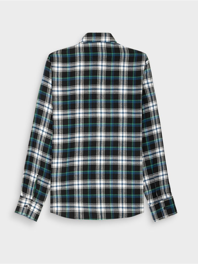 Camisa Casual de Cuadros Manga Larga para Hombre 13021